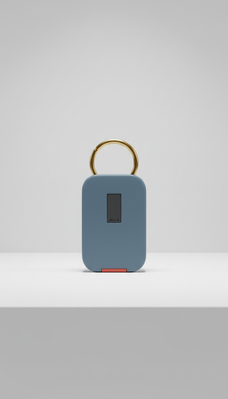 Muted Blue Modern Keychain